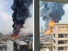 Enorme incendio en Beirut se desata a un mes de la explosión