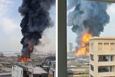 Enorme incendio en Beirut se desata a un mes de la explosión