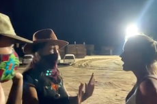 Mujer agrede a un grupo de nativos americanos que protestaban por la construcción del muro fronterizo en California