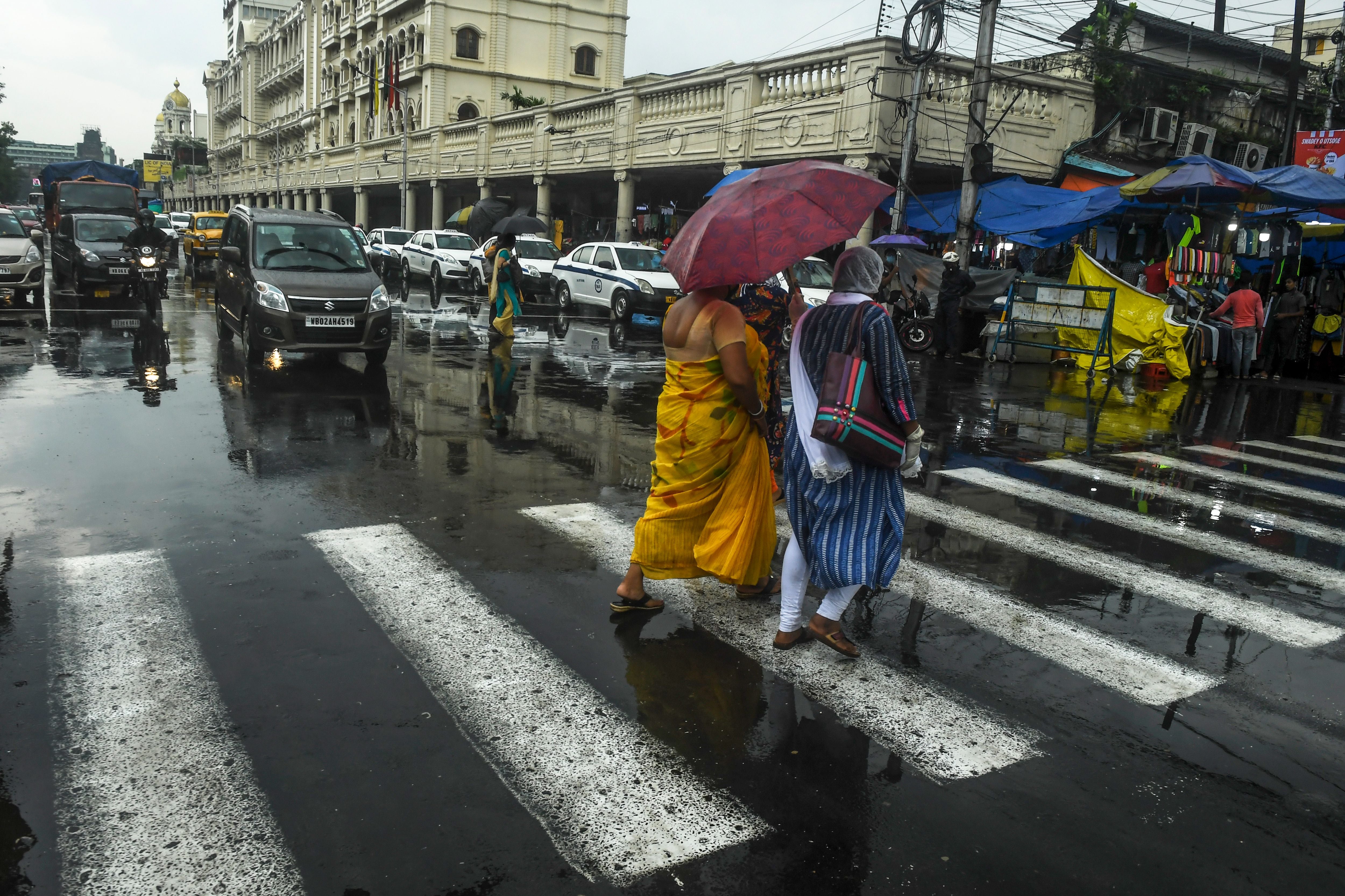 Cruce peatonal en Calcuta, India