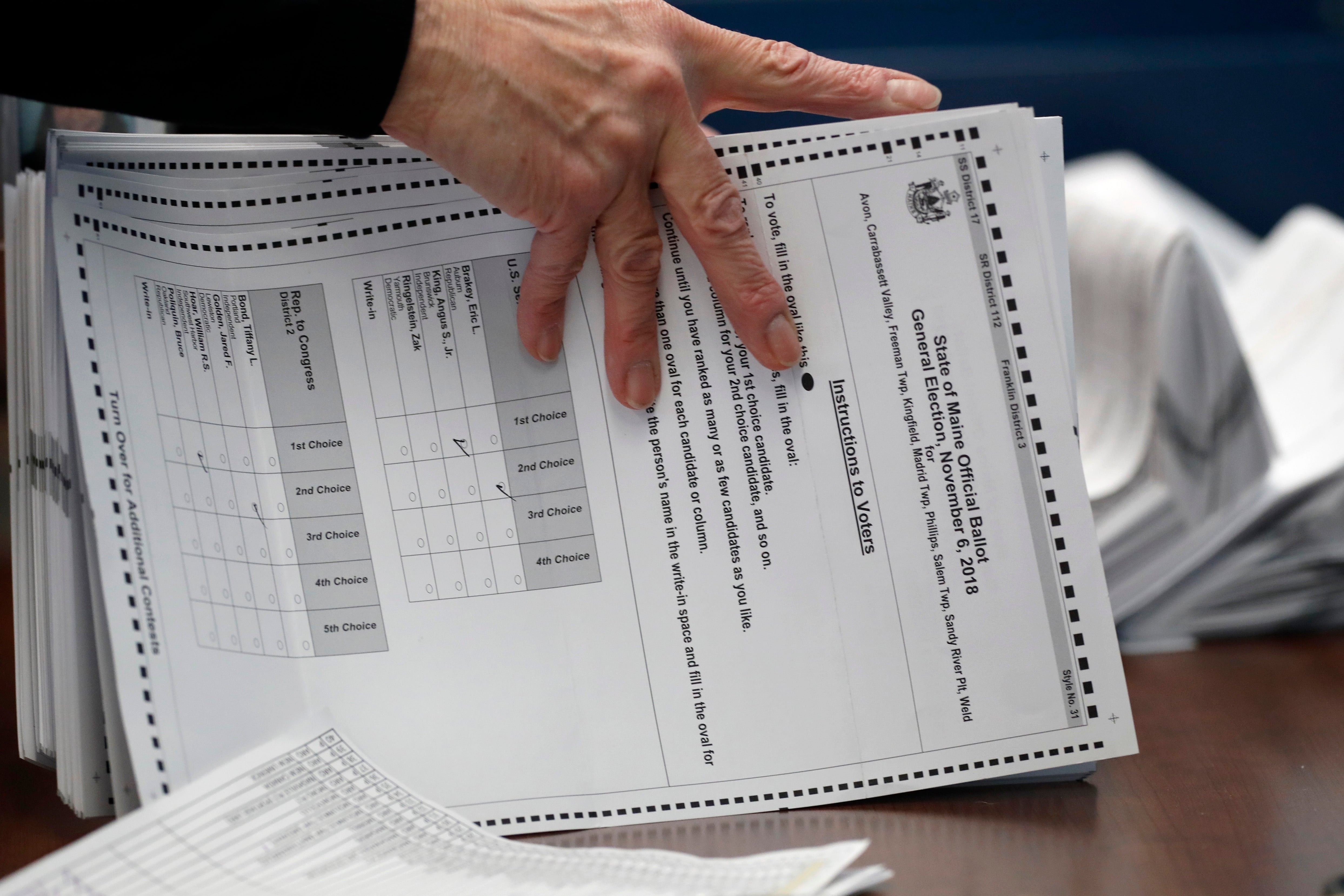 Maine será el primer estado en utilizar la votación por orden de preferencia.