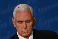 Tienda de disfraces vende peluca de Mike Pence con una mosca