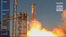 Cohete de Jeff Bezos prueba tecnología lunar de la NASA