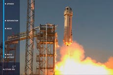 Cohete de Jeff Bezos prueba tecnología lunar de la NASA