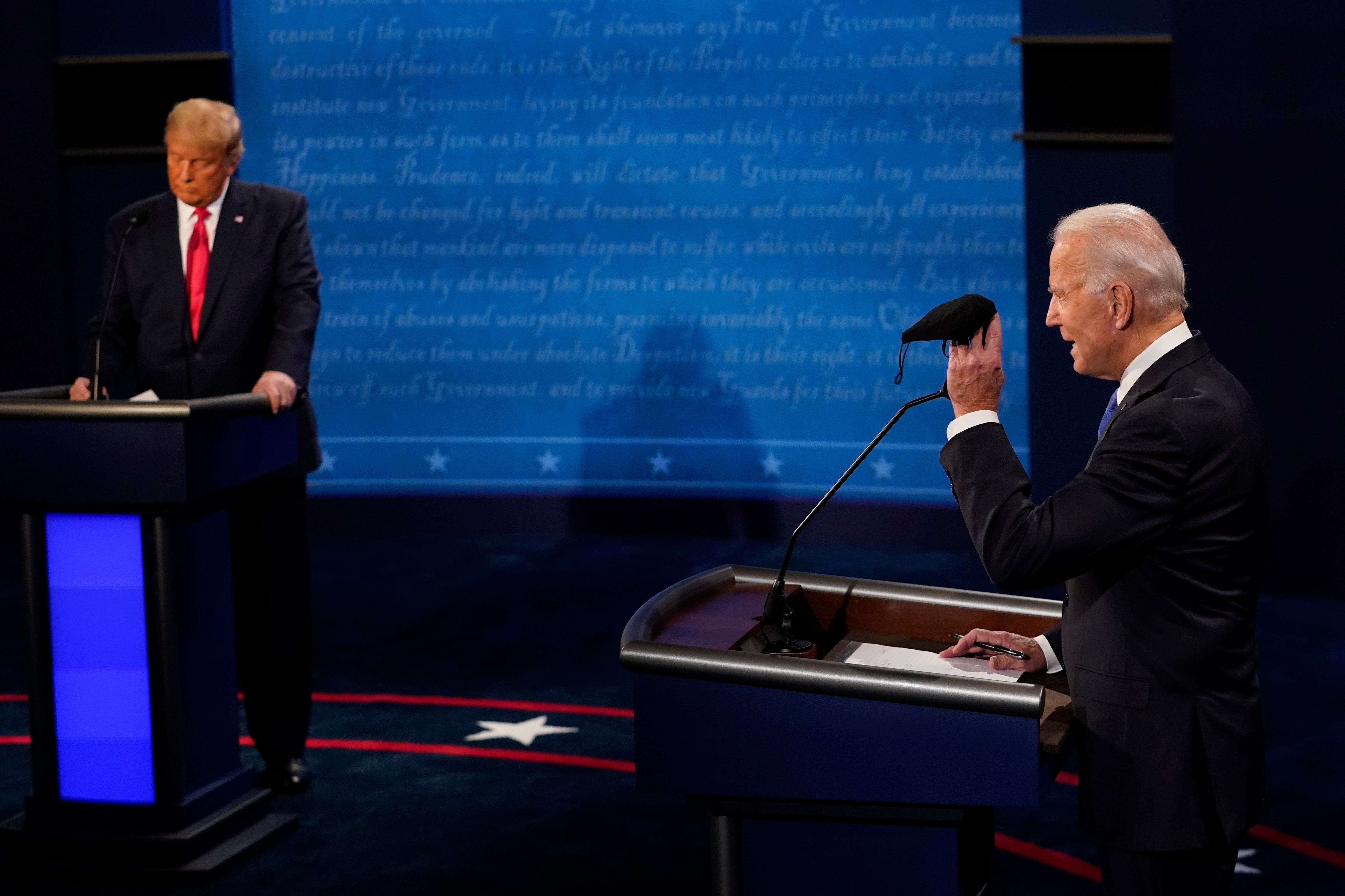 Respuesta de Biden cuando Trump afirma ser la “persona menos racista"