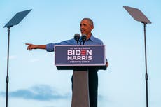¡Con todo! Obama arremete contra Trump frente a simpatizantes de Biden