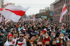 Una semana más de protestas en la capital de Bielorrusia