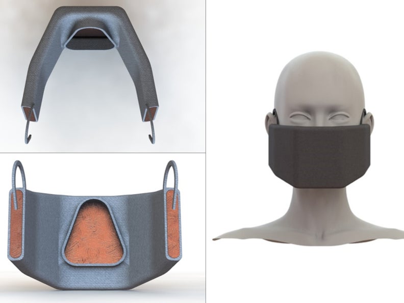 El equipo de investigadores espera desarrollar máscaras que incorporen una malla de cobre calentada.