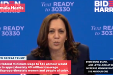 Kamala Harris se une a Bernie Sanders por aumento del salario mínimo