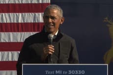 Obama y Biden se reúnen en mitin por primera vez