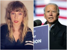 Taylor Swift muestra su apoyo a Biden y pide a fans salir a  votar