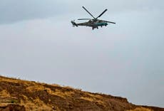 Misiles derriban helicóptero ruso en Armenia, al menos 2 muertos 