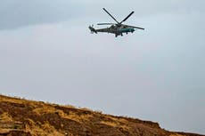 Misiles derriban helicóptero ruso en Armenia, al menos 2 muertos