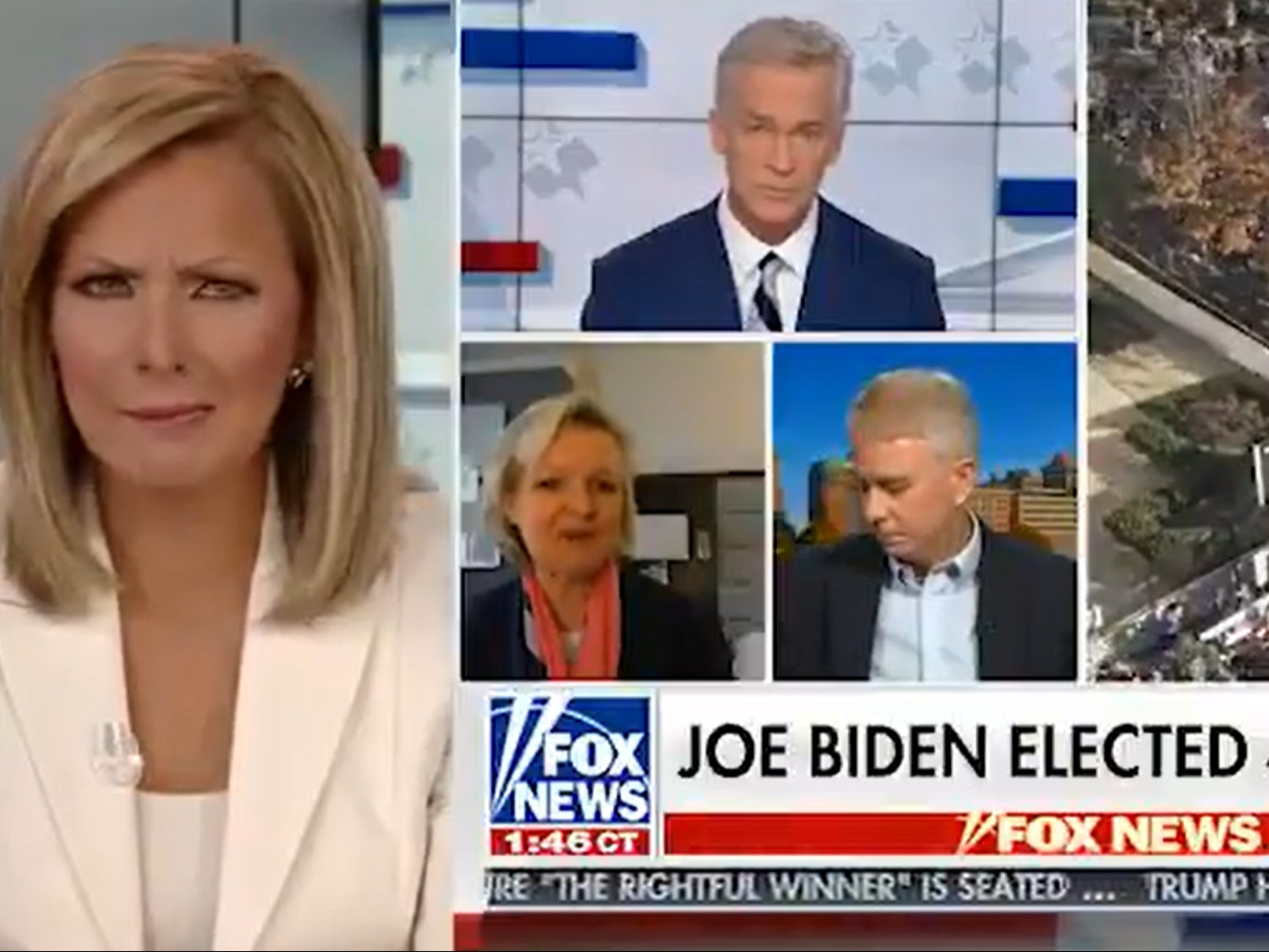 Captan reacción de conductora ante acusaciones de fraude de Trump