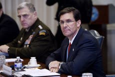 Secretario de defensa despedido por Trump teme por su sustituto