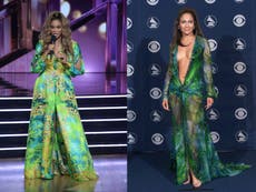Tyra Banks recrea el icónico vestido Versace de Jennifer Lopez en Dancing With The Stars
