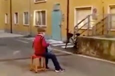 La conmovedora serenata de un italiano de 81 años a su esposa