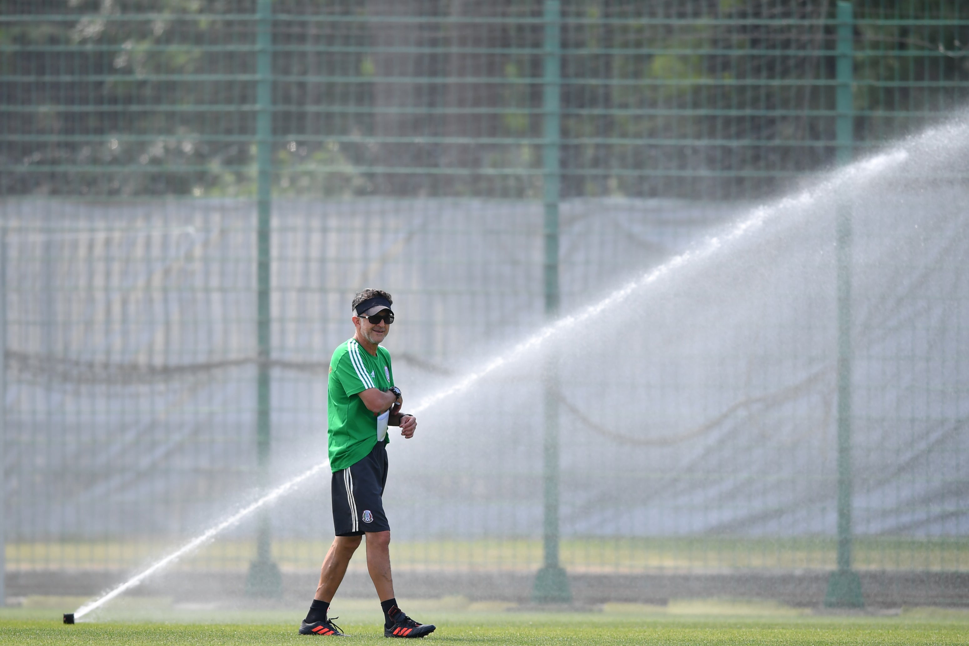 Juan Carlos Osorio, coach of Mexico looks on during a training at Training Base Novogorsk-Dynamo, on June 29, 2018 in Moscow, Russia.