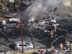 Avioneta se desploma en vecindario de Los Ángeles