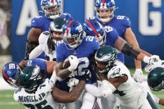 NFL: Gallman comanda a Giants en sorpresivo triunfo sobre Eagles