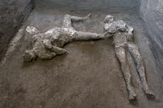 Desentierran cuerpos de un “amo y esclavo” en Pompeya