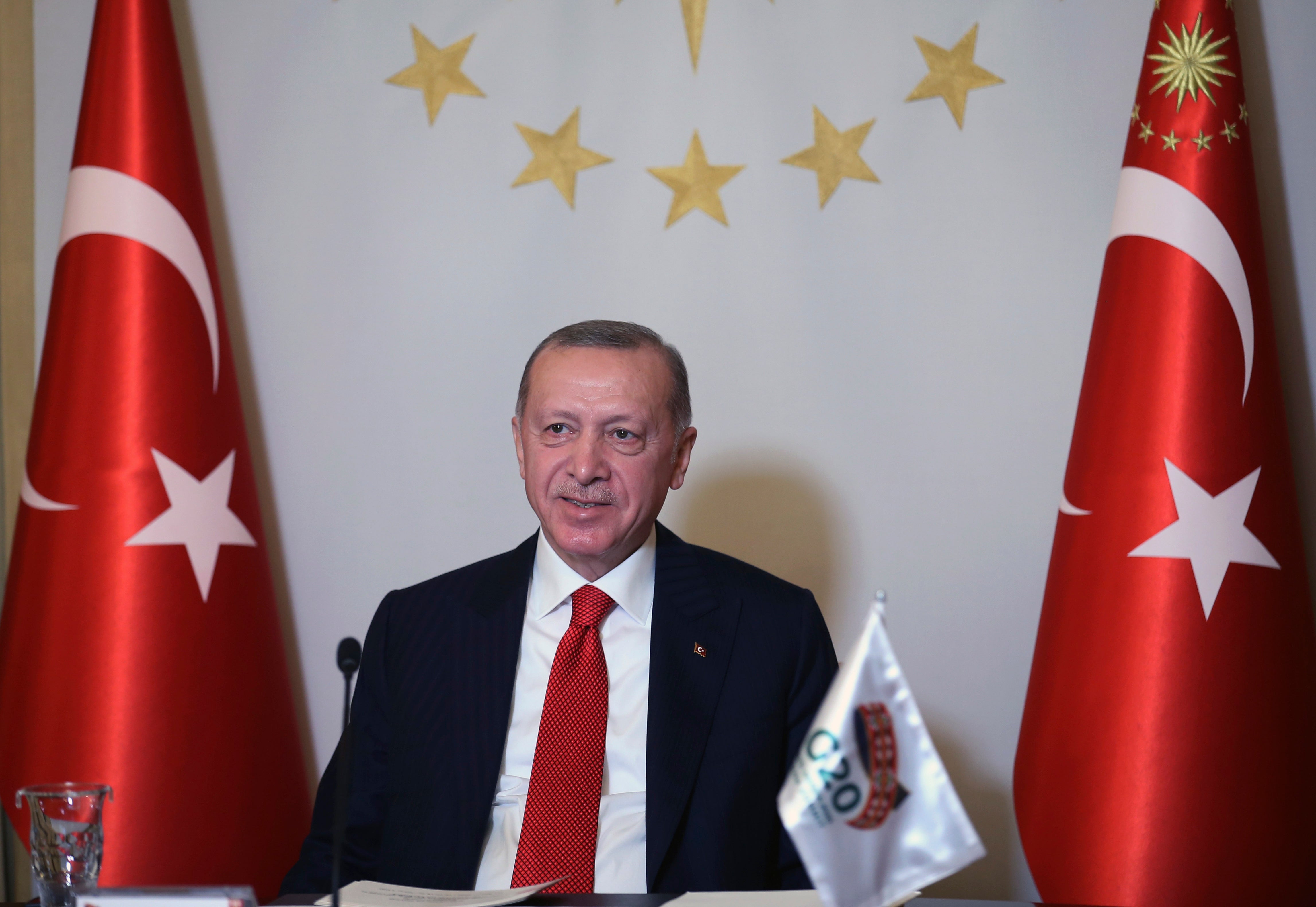 El presidente turco Recep Tayyip Erdogan en Estambul el 21 de noviembre del 2020.&nbsp;