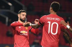 Champions League: Bruno Fernandes marca doblete en victoria del United
