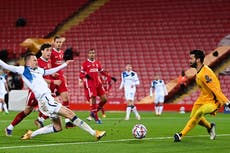 Champions League: Atalanta vence a domicilio al Liverpool