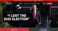 Comediantes se burlan de Trump en un sitio web falso
