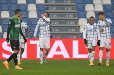 Inter acaba con el invicto sorpresivo de Sassuolo