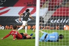 Cavani inspira la remontada de tres goles del United en Southampton