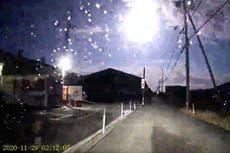 Meteorito ardiente es visto en amplias áreas de Japón