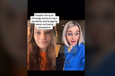 Enfermera es suspendida por burlarse del uso de cubrebocas en TikTok