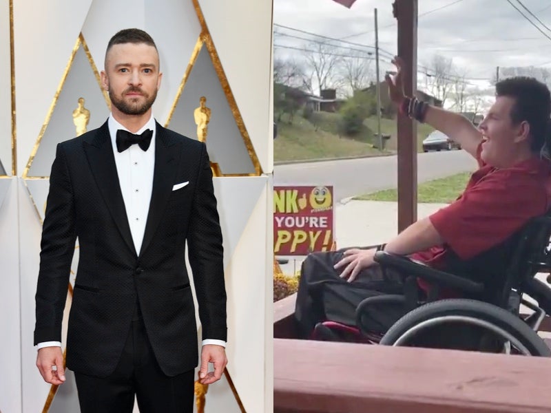 Justin Timberlake compra a adolescente con parálisis cerebral una camioneta con acceso para silla de ruedas.