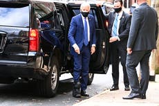 Joe Biden aparece en público por primera vez desde su fractura de pie