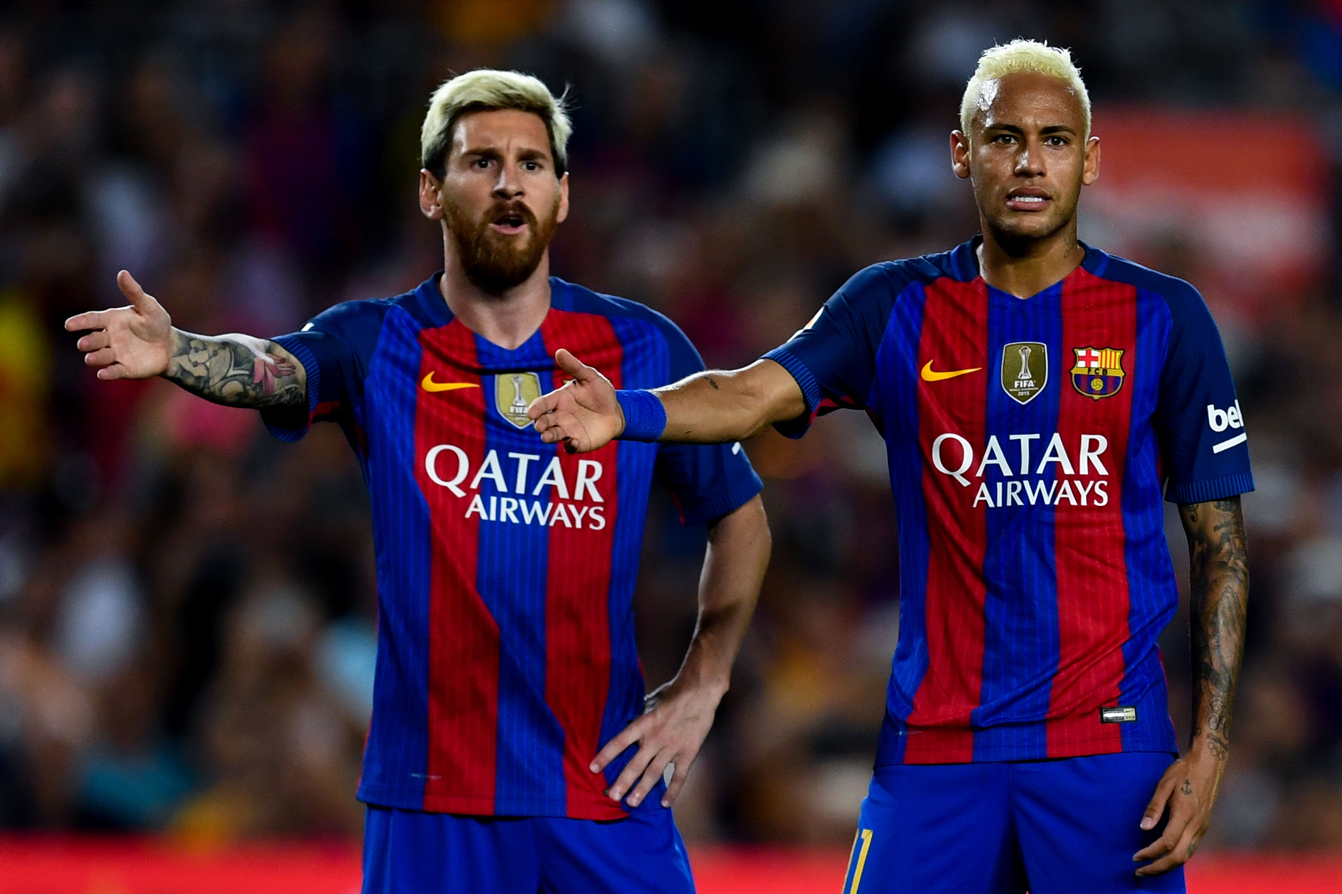 Lionel Messi y Neymar en la jornada del Barcelona