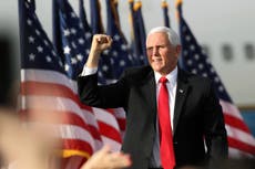 Mike Pence ignora a simpatizantes de Trump en un mitin en Georgia