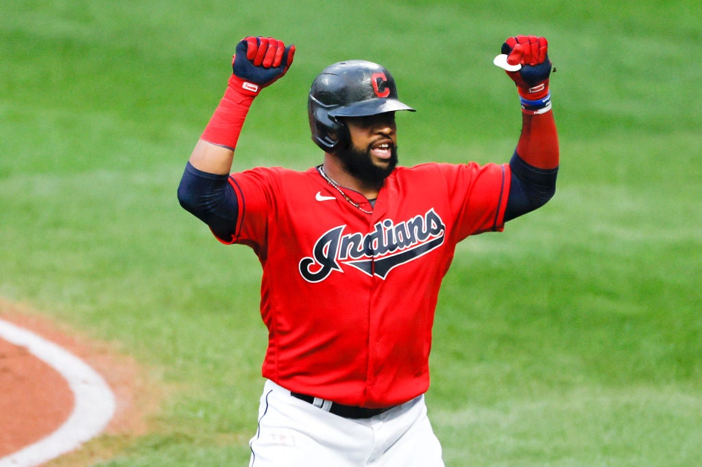 Santana estuvo los últimos dos años con los Cleveland Indians