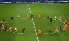Champions League: Jugadores y árbitros protestan contra el racismo previo al PSG vs Basaksehir