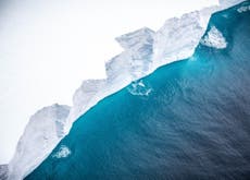 Iceberg está en camino de estrellarse contra una isla en el Atlántico