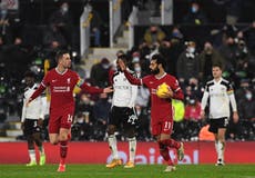Premier League: Liverpool sufre para sacar un punto en casa del Fulham