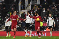 Premier League: Liverpool sufre para sacar un punto en casa del Fulham
