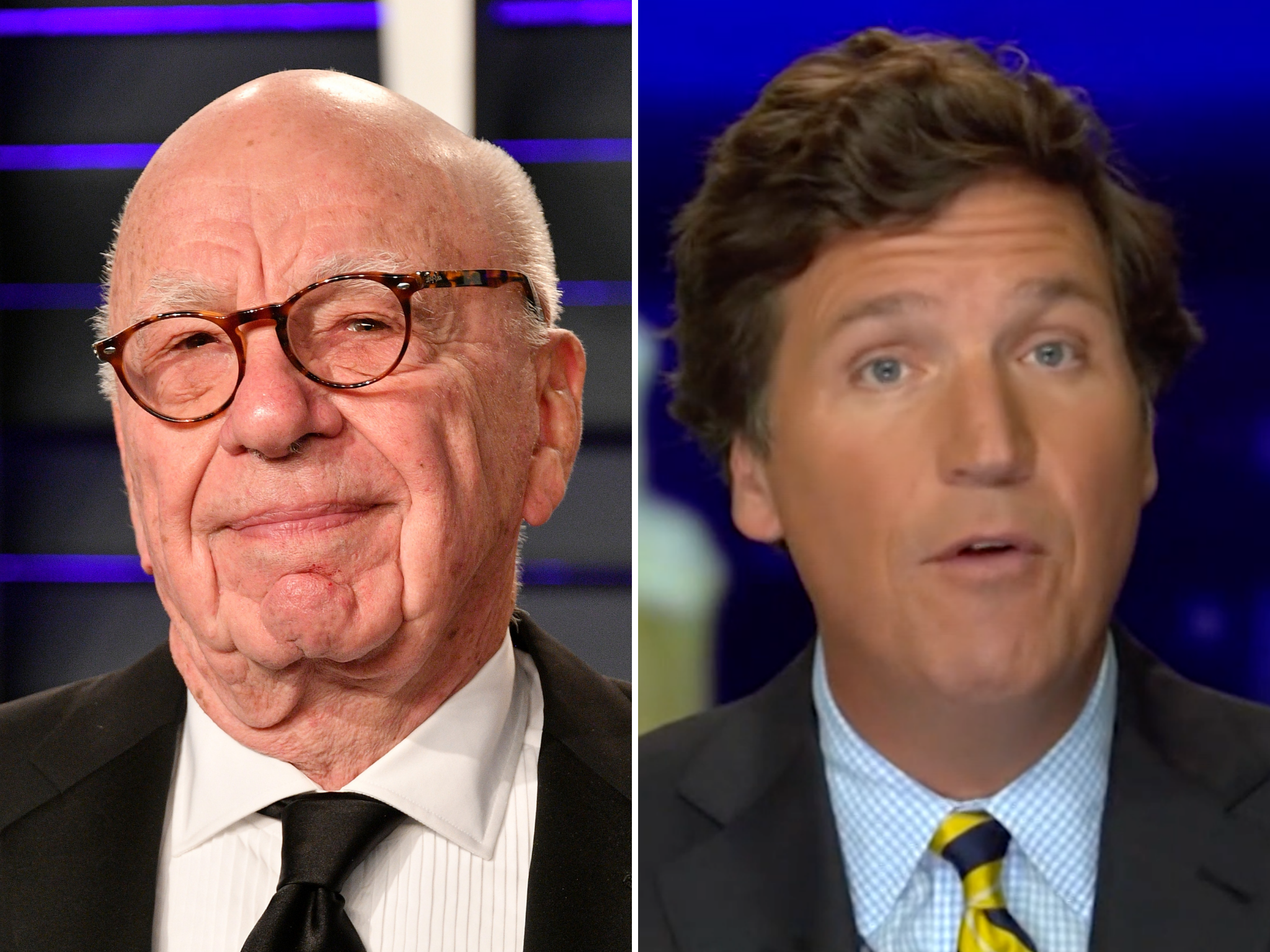 Rupert Murdoch recibió su golpe cuando Tucker Carlson (R) emitió críticas sobre su lanzamiento en los EE. UU.