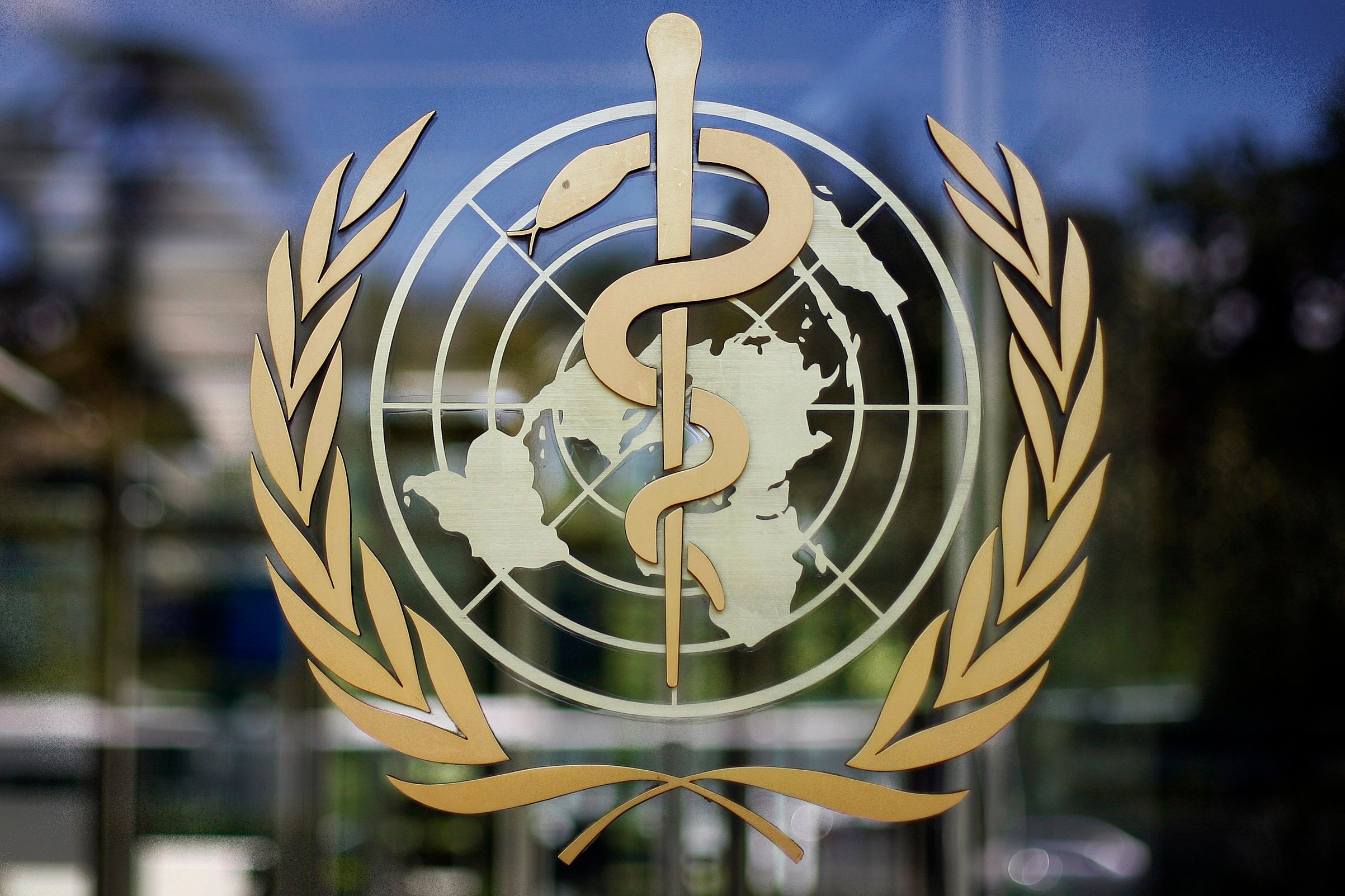 ARCHIVO - En esta fotografía de archivo del 11 de junio de 2009, el logotipo de la Organización Mundial de la Salud es visto en su sede en Ginebra, Suiza.&nbsp;