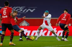 Lille mantiene cima de liga francesa al empatar con PSG