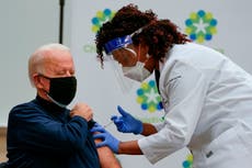 Joe Biden recibe la vacuna contra el COVID-19 en televisión nacional