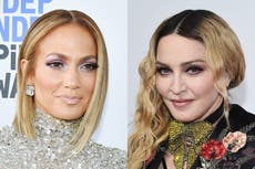 Jennifer Lopez niega que haya sido “raro” vestirse como Madonna, la supuesta ex de su prometido