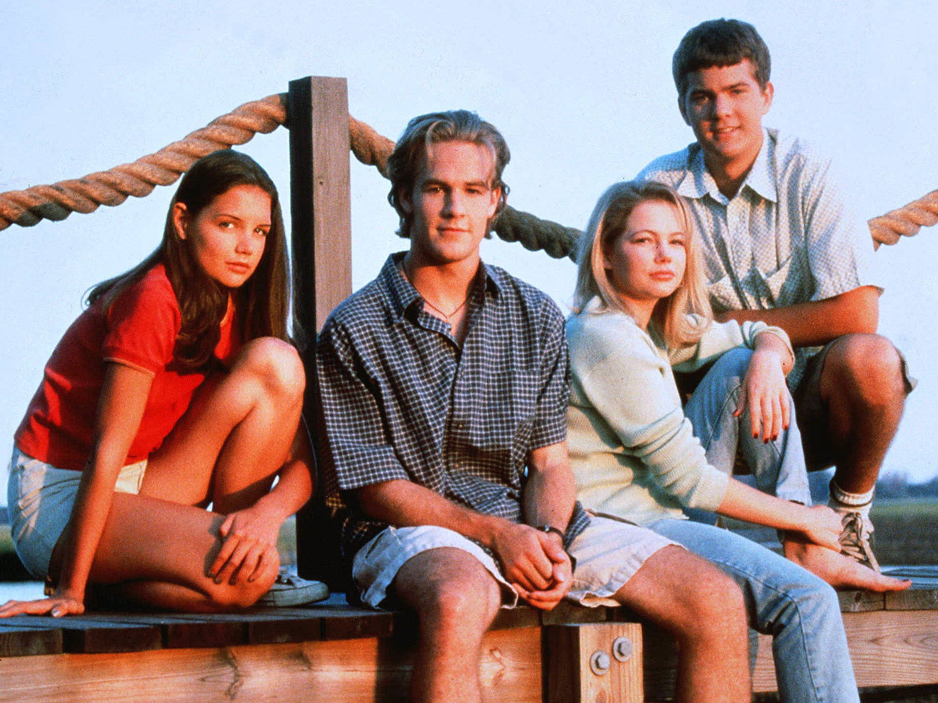 Estrellas de ‘Dawson’s Creek’: Katie Holmes, James Van Der Beek, Michelle Williams y Joshua Jackson