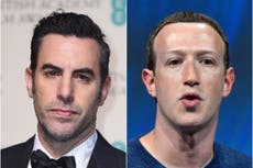 Sacha Baron Cohen reacciona a la prohibición indefinida que Mark Zuckerberg hizo a Trump en Facebook
