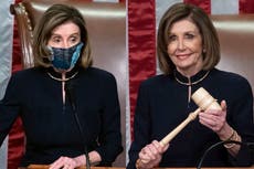 Pelosi repite “outfit” de 2019 en votación de segundo juicio político